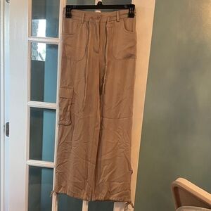 Sincerely Jules Beige Wide Leg Cargo Pants